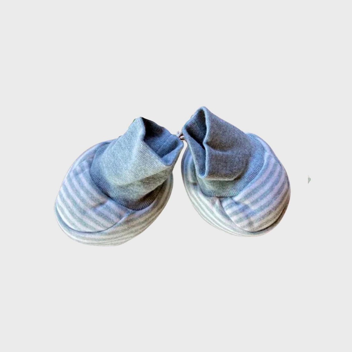 Warme, weiche Bio Baumwoll Babyschuhe in Aqua-Farbe für Babys.