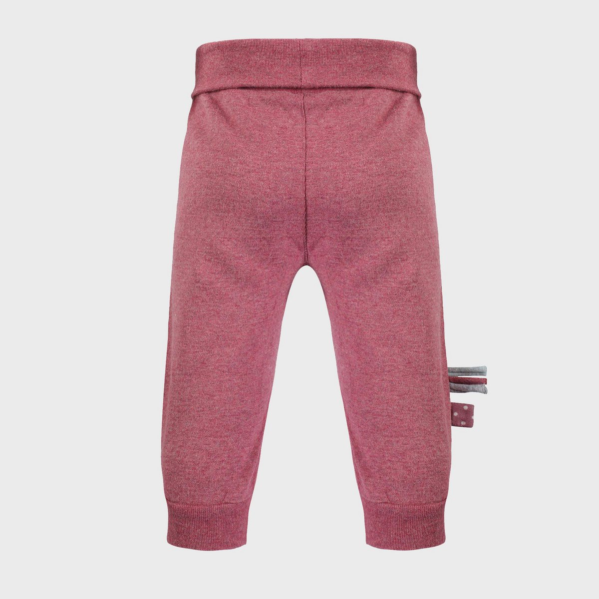 Bio Baumwoll Babyhose Bordeaux Melange – Schlupfhose – Detailansicht 4