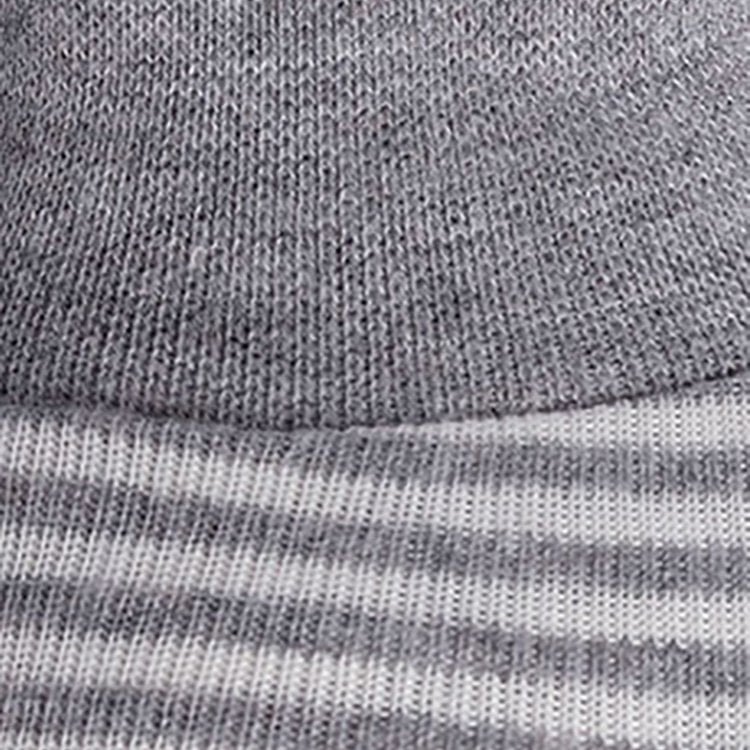 Bio Baumwoll-Babyschuhe Grau Gestreift – Erstlingsschuhe – Detailansicht 2