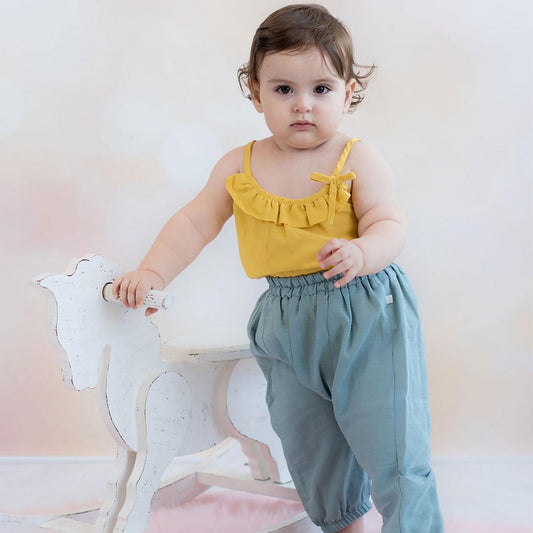 ERA Blue Bio-Hanf Baby Haremshose – Detailansicht 2