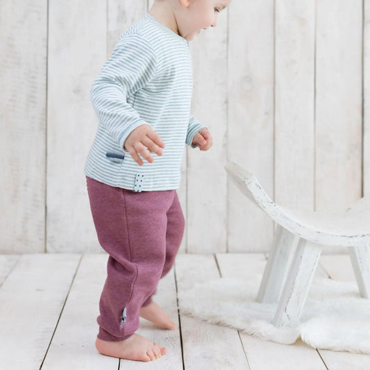 OrganicEra Bio-Baby-Jogginghose, Bordeaux