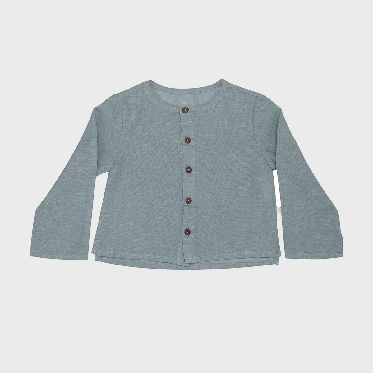 Bio Hanf-Baumwoll Babyjacke Blau – Detailansicht 4