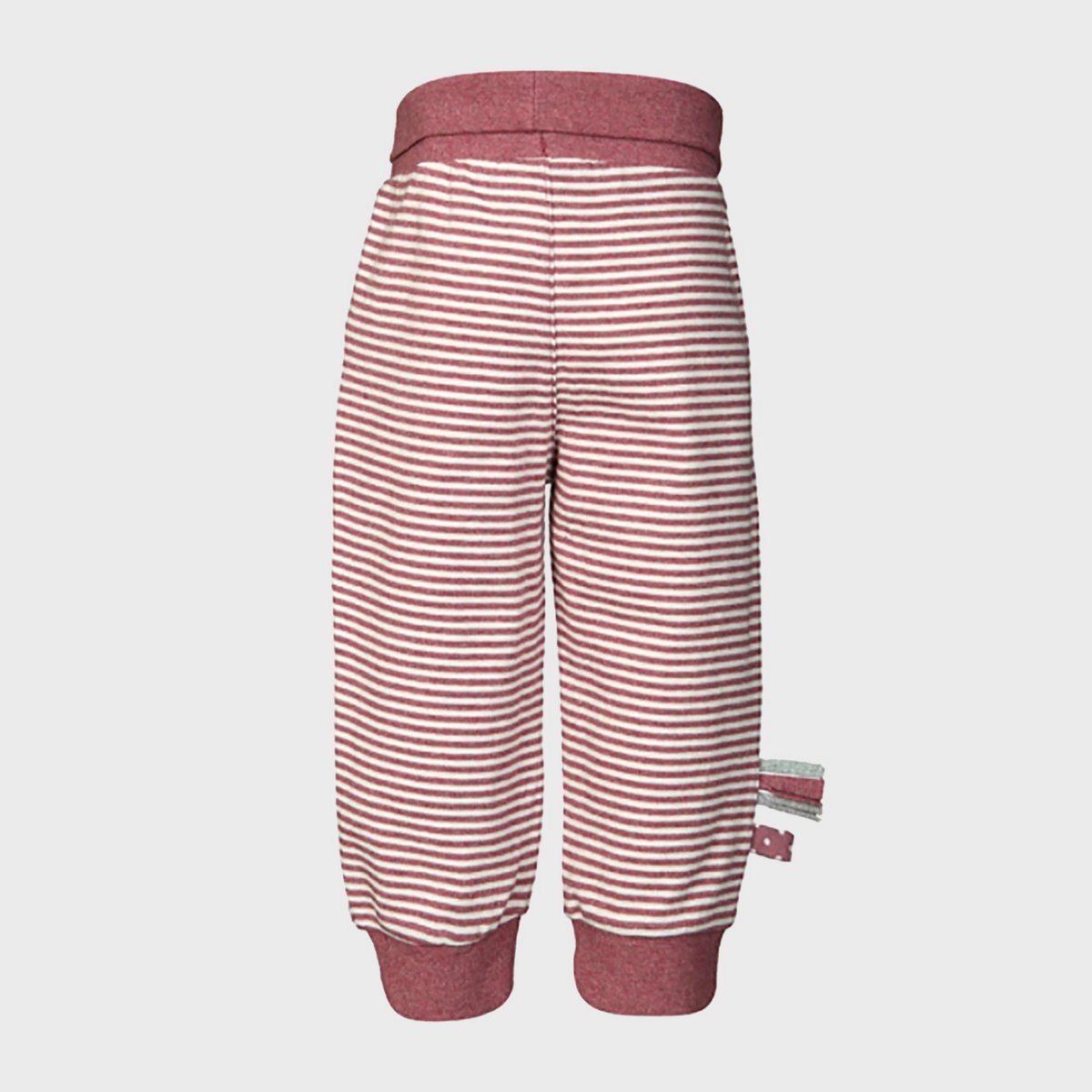 OrganicEra Bio-Babyhose mit Gummizug, Bordeaux gestreift