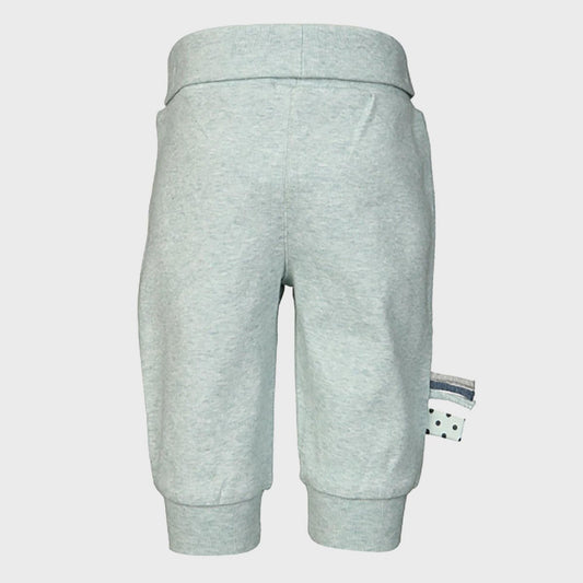 Bio-Baumwoll Babyhose Aqua Melange – Schlupfhose mit Komfortbund – Detailansicht 2