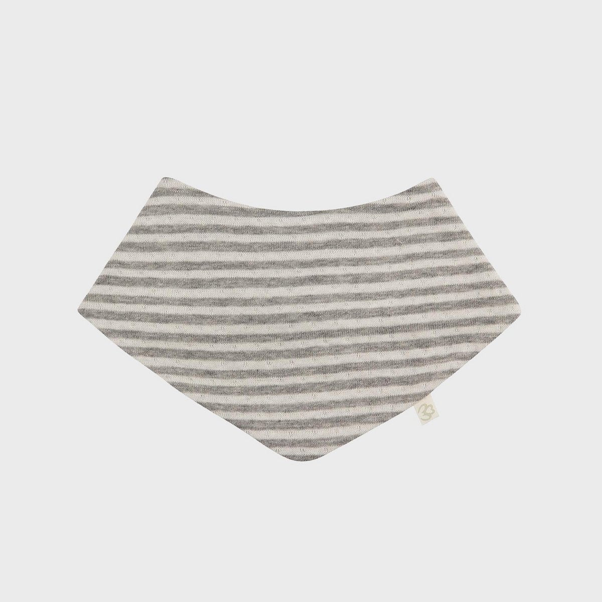 Graues Bio Baby Lätzchen aus 100% Baumwolle, verstellbares Sabber- & Zahnlätzchen.