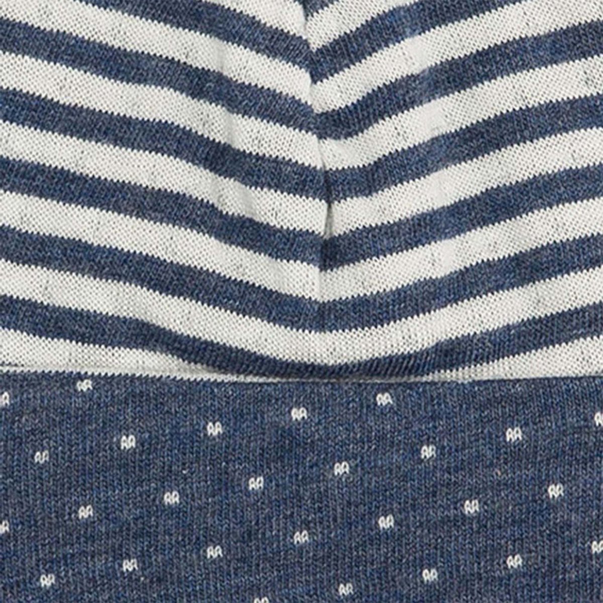 Bio Babymütze Reversibel Indigo – 100% Bio-Baumwolle – Detailansicht 3