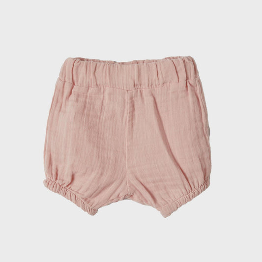 Bio Musselin Baby Bloomer Shorts Rosa – Windelshorts aus Bio-Baumwolle – Detailansicht 2