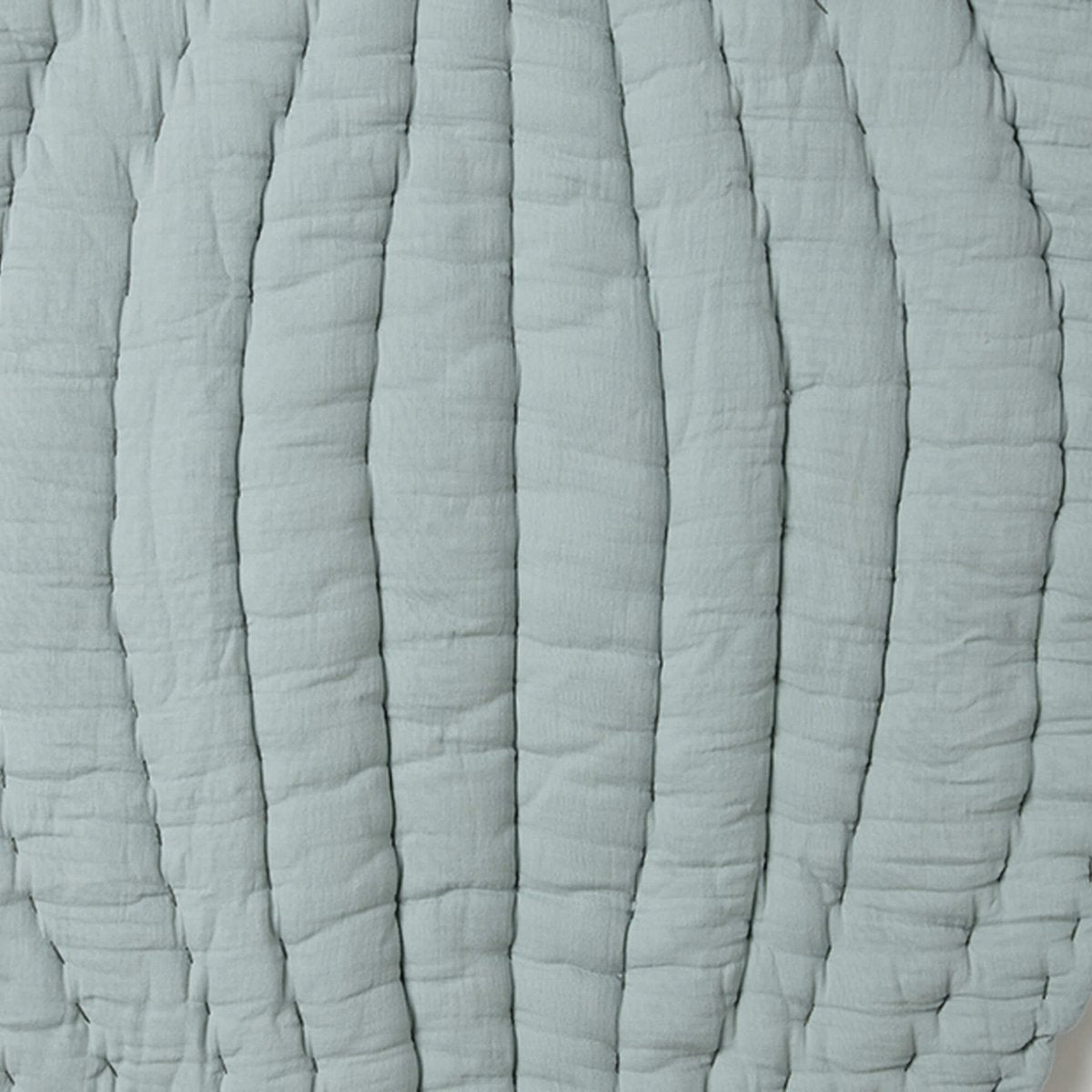 Bio-Baumwoll Musselin Spielmatte Aqua – Blatt Krabbeldecke für Babys – Detailansicht 2