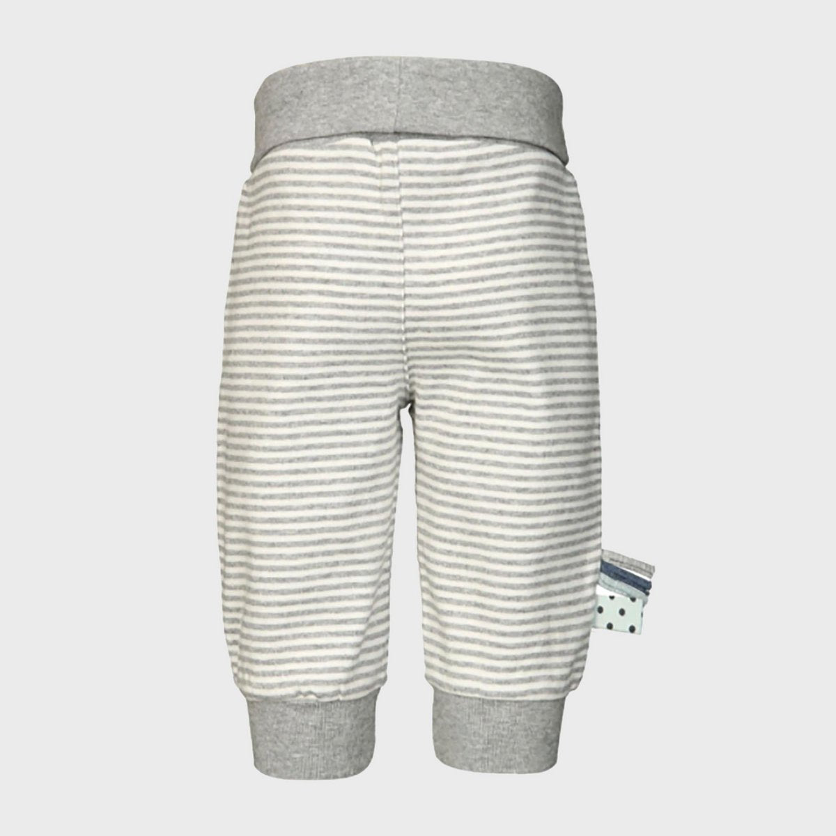 OrganicEra Bio-Babyhose mit Gummiband, grau gestreift