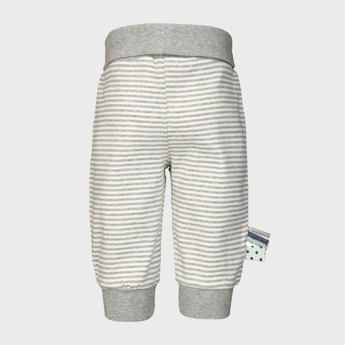 Bio Babyhose Grau Gestreift – Bio-Baumwolle mit Komfortbund – Detailansicht 2