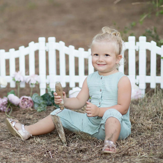 OrganicEra Bio-Musselin-Overall, Aqua