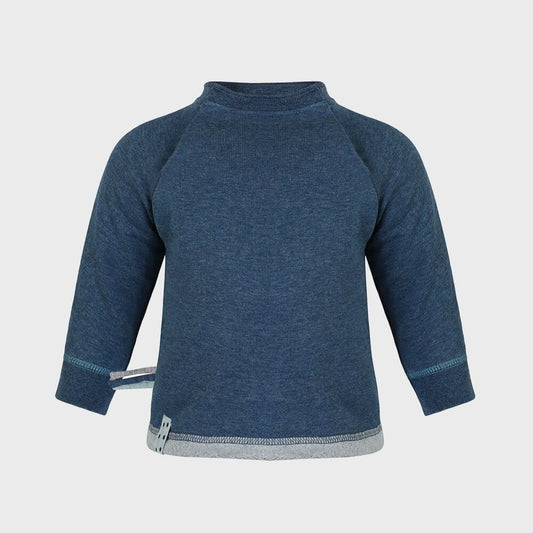 Bio Baby Sweatshirt Indigo aus Bio-Baumwolle – Detailansicht 2