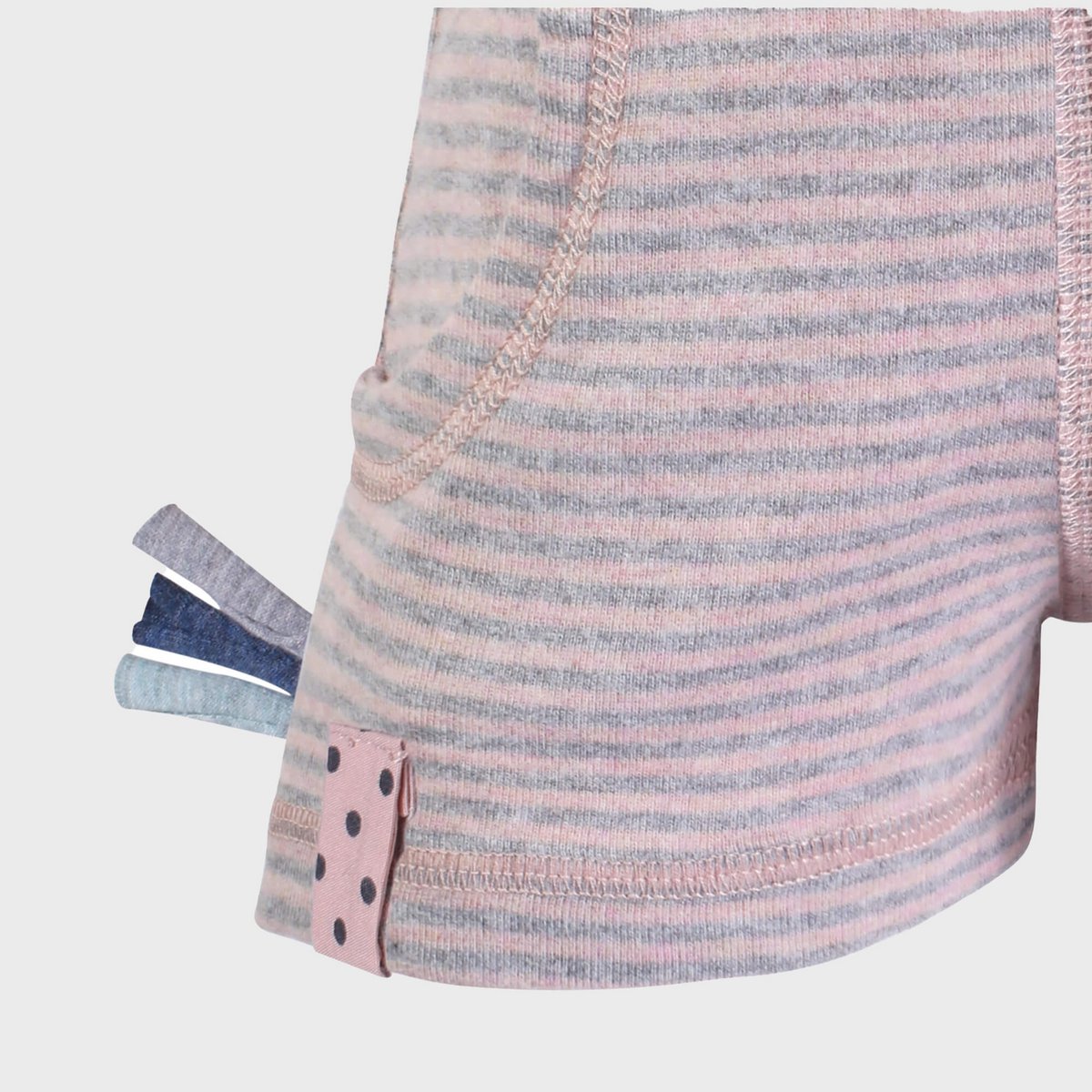 Pantaloncini biologici per neonati a righe rosa | Comodi pantaloncini estivi in cotone biologico con cintura comoda