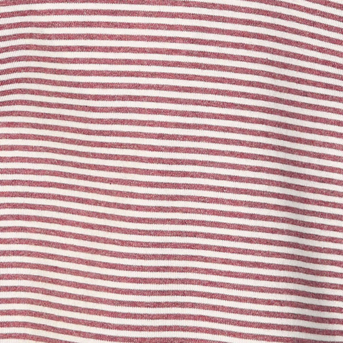 Bio Baumwoll Baby Kurzarmshirt Bordeaux gestreift – Detailansicht 4