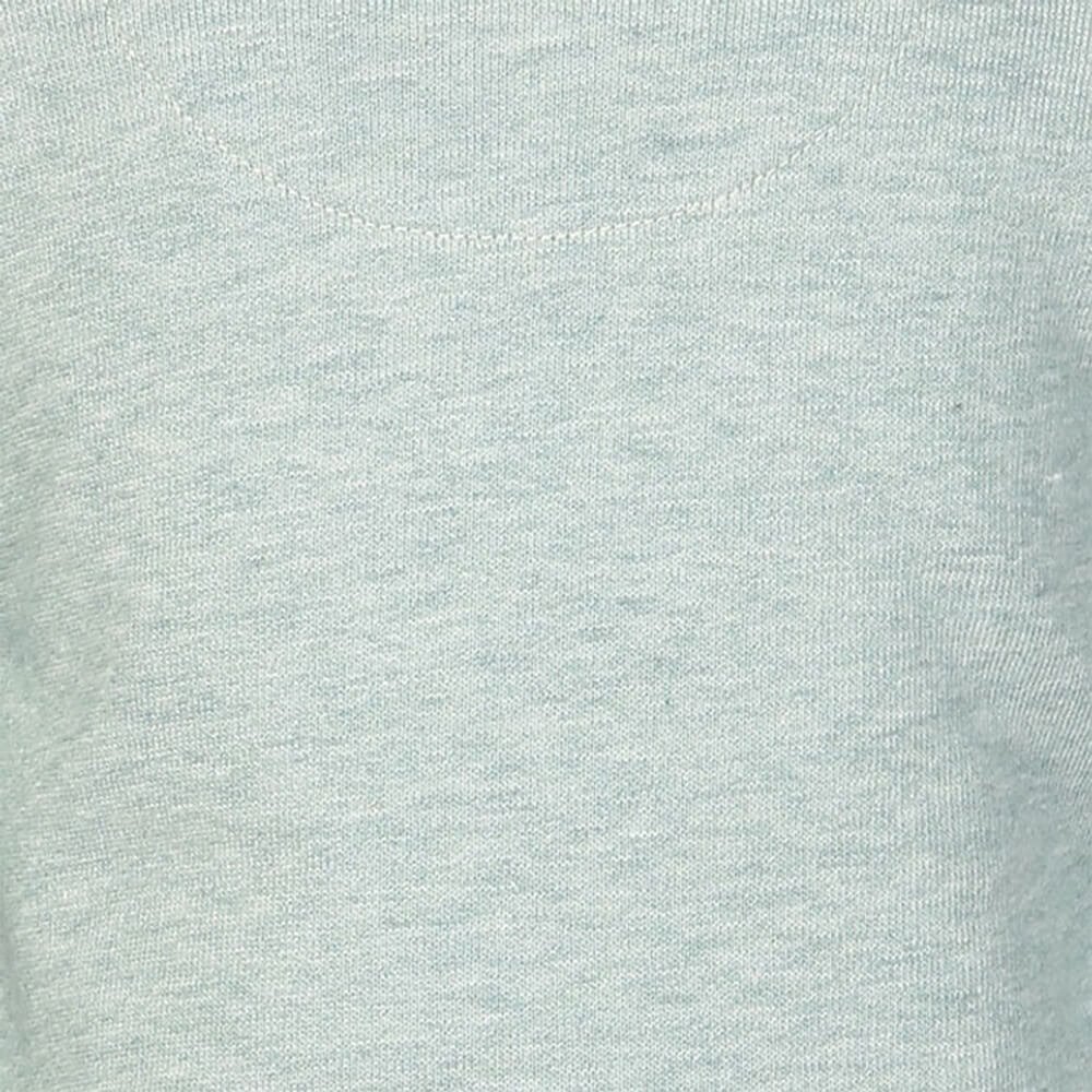 Bio Baumwoll Baby Sweatshirt Aqua Melange – Druckknöpfe – Detailansicht 4