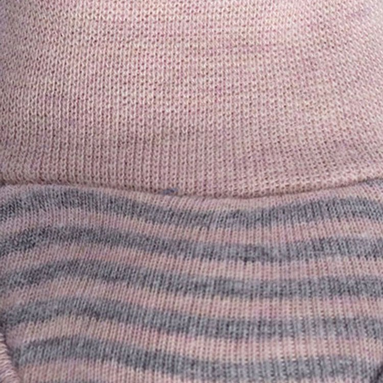 Warme Bio Babyschuhe Rosa – Erstlingsschuhe aus Baumwolle – Detailansicht 2