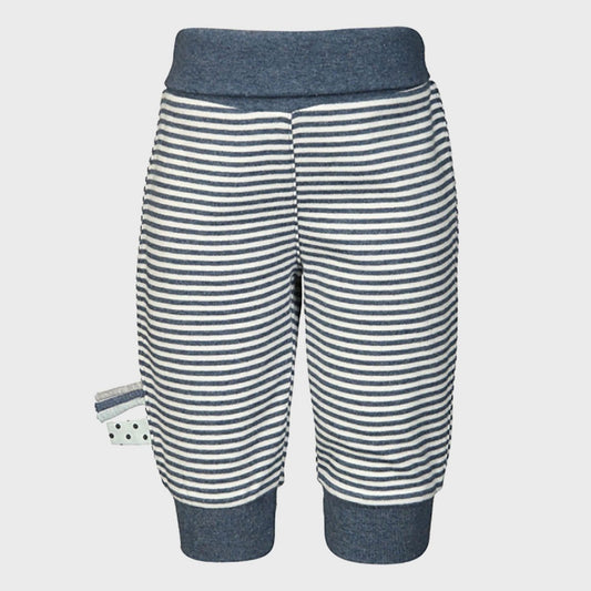 OrganicEra Bio-Babyhose mit Gummiband, Indigo gestreift