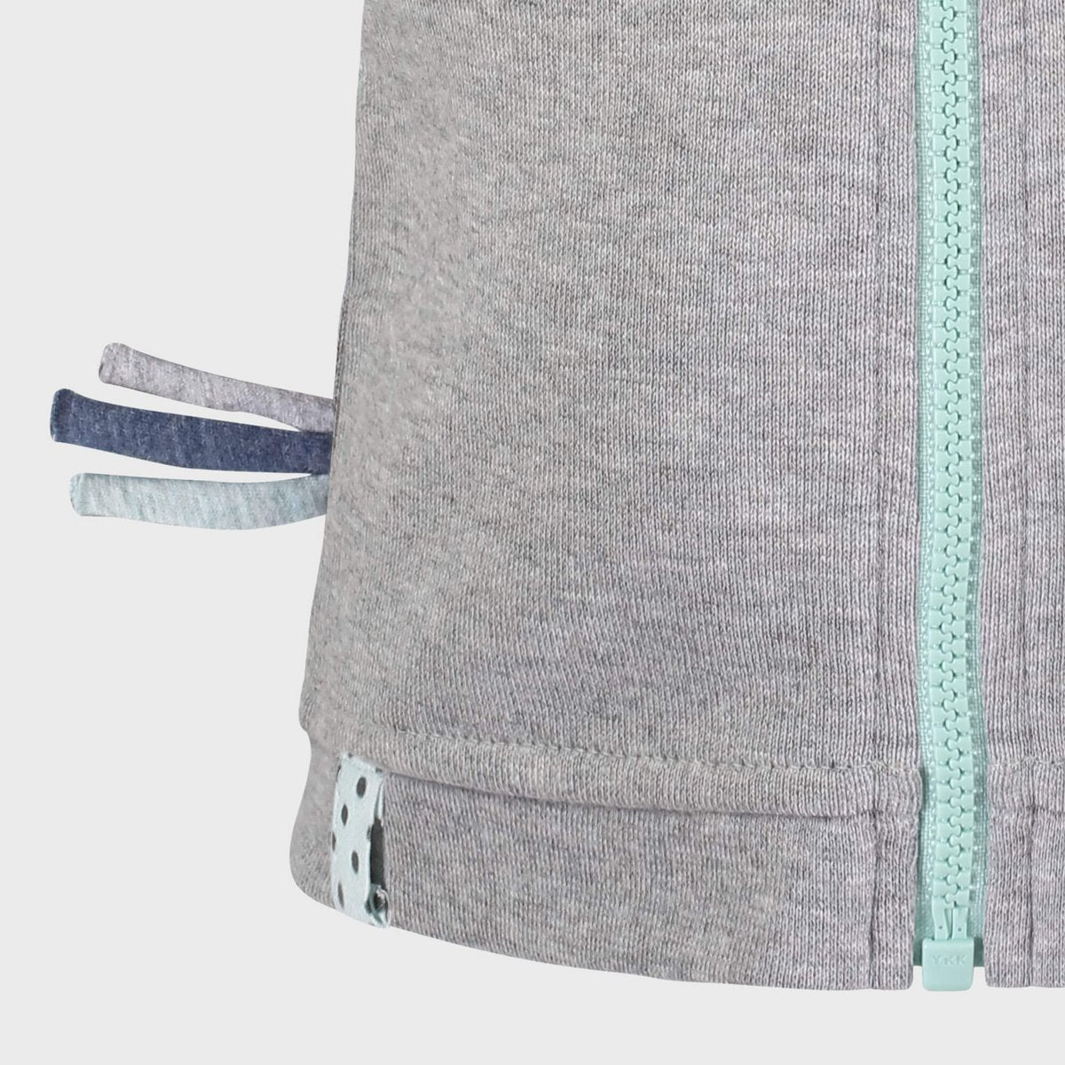 Kuschelige Bio Baby Kapuzenjacke Grau – Bio-Baumwolle – Detailansicht 8