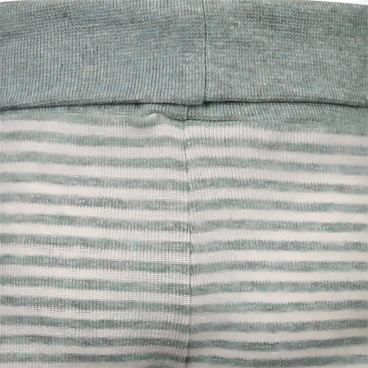 Leggings biologici per neonati Aqua Striped – Leggings in morbido cotone unisex a coste con comoda cintura