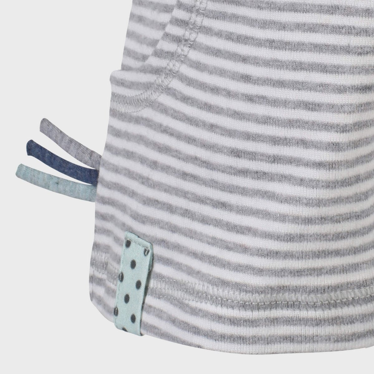 Bio Baby Shorts Grau Gestreift – Bio Baumwolle – Detailansicht 2