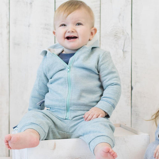 OrganicEra Bio-Baby-Kapuzenjacke, Aqua