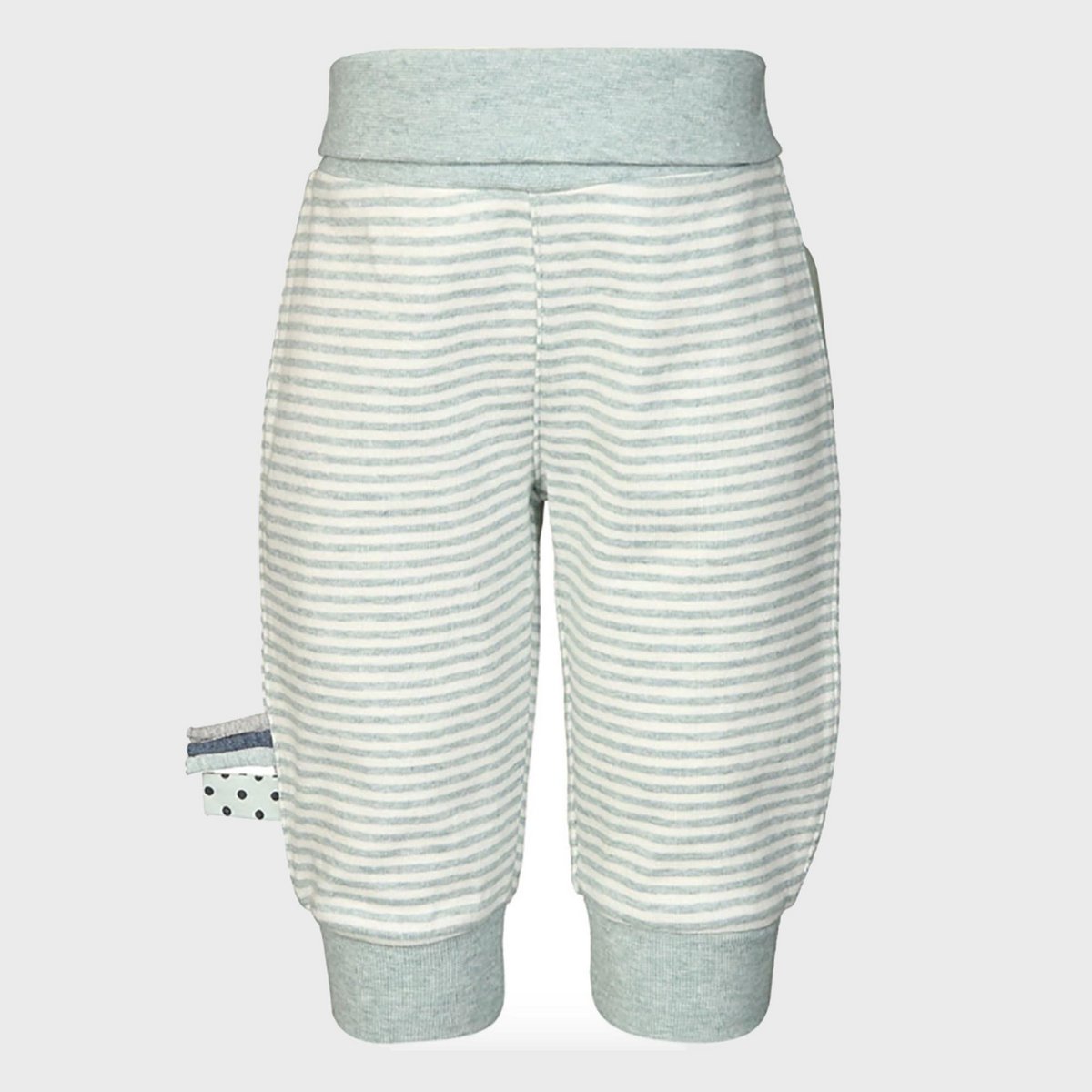 OrganicEra Bio-Babyhose mit Gummiband, Aqua gestreift