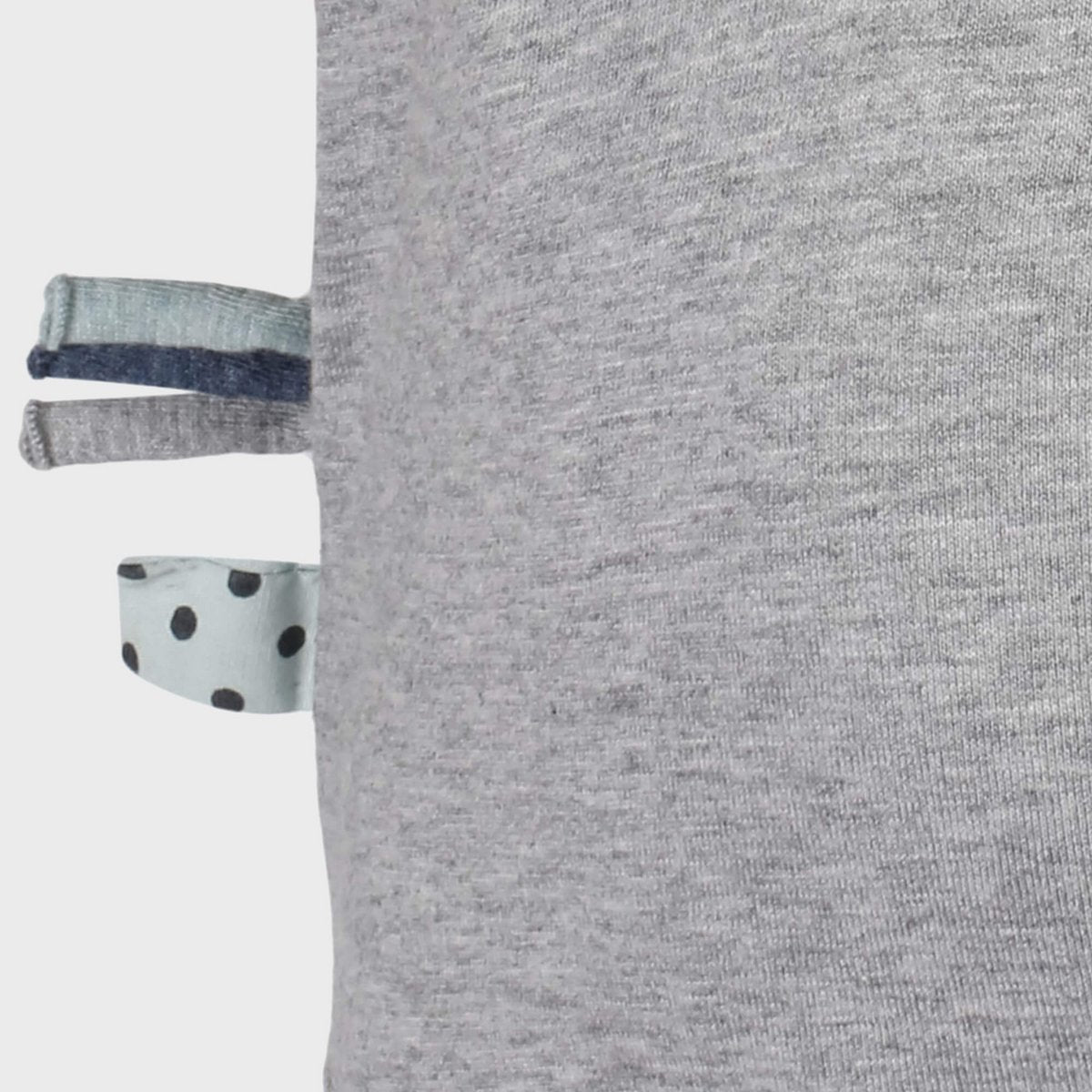 Bio Baby Kimono Wickelbody Kurzarm Grau – Bio-Baumwolle – Detailansicht 5