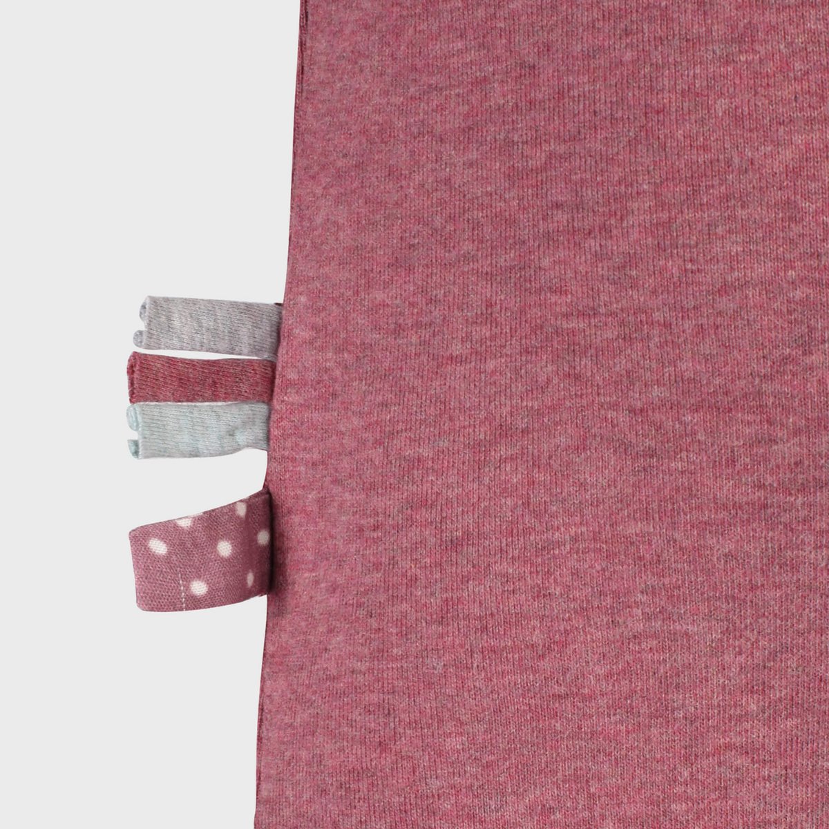 Bio Baby Kurzarm Body Bordeaux – Rippstoff & Schlupfausschnitt – Detailansicht 3
