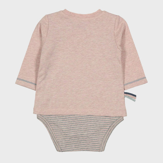 Bio Baby Langarmshirt Body Rosa – Einteiler aus Bio-Baumwolle – Detailansicht 2