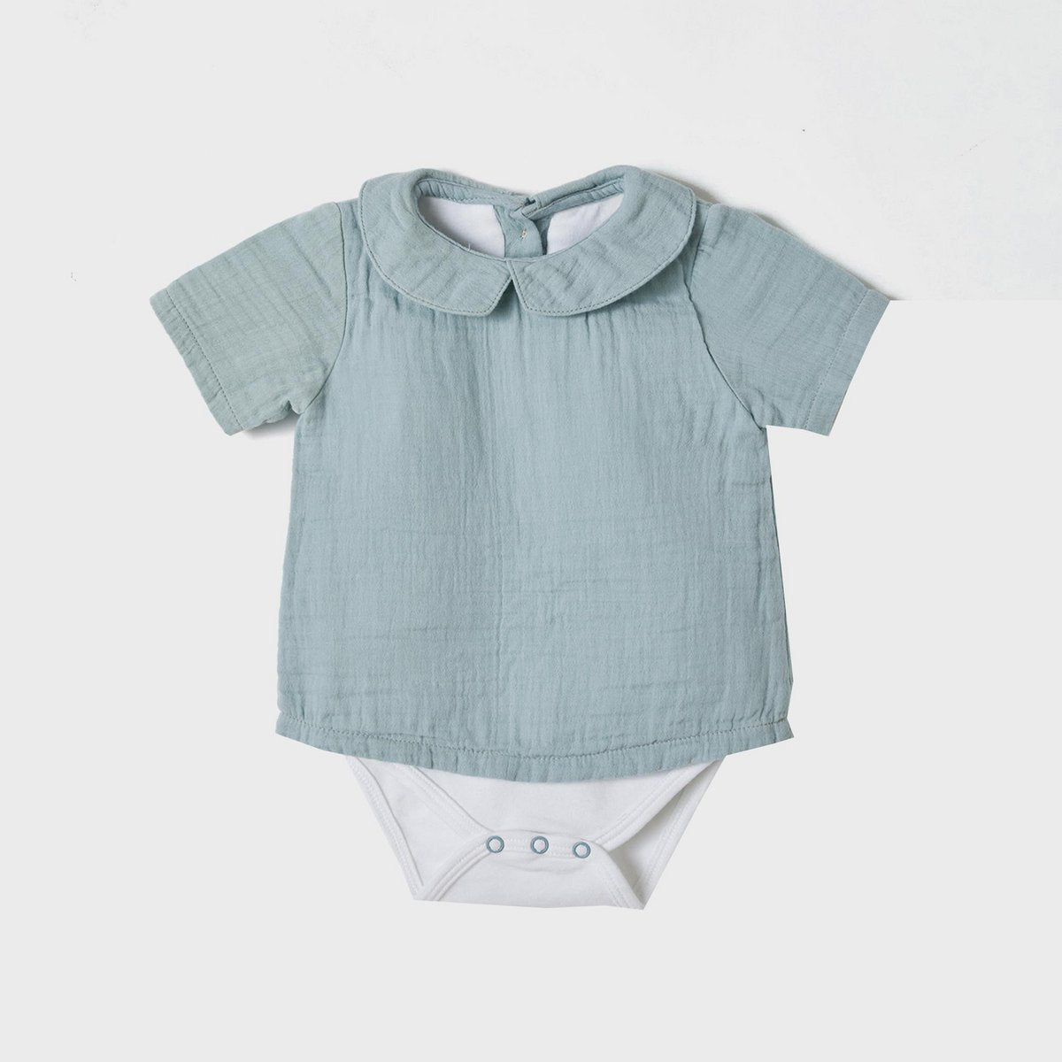 OrganicEra Bio-Musselin-Hemdbody, Aqua