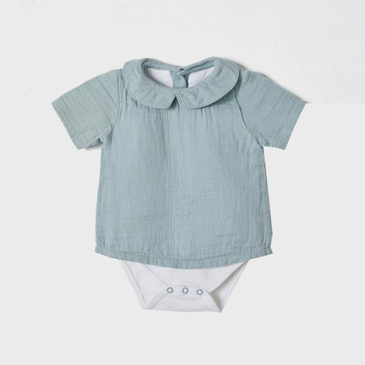 OrganicEra Bio-Musselin-Hemdbody, Aqua