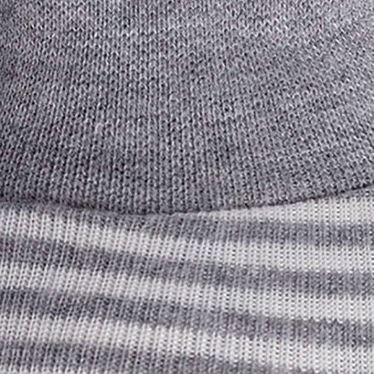 Bio Baumwoll-Babyschuhe Grau Gestreift – Erstlingsschuhe – Detailansicht 2