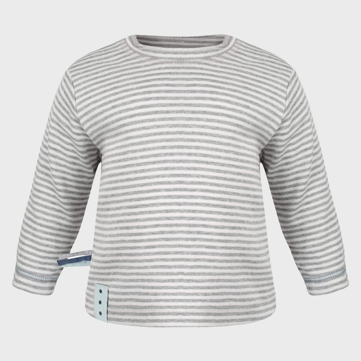 OrganicEra Organic Baby L/S T-Shirt, grau gestreift