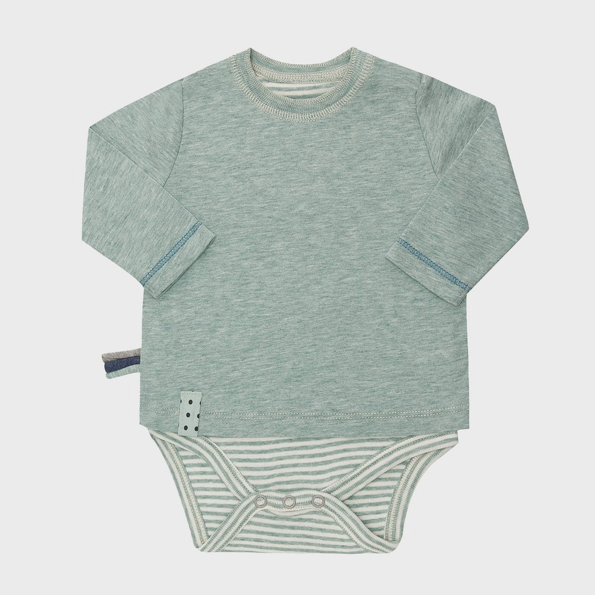 OrganicEra Organic Baby L/S T-Shirt Body, Aqua