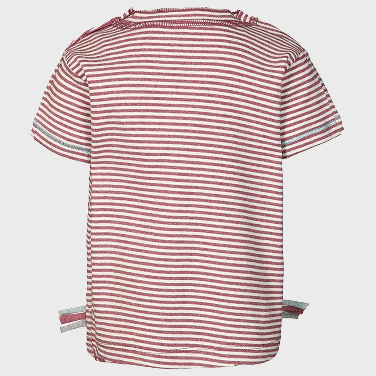 Bio Baumwoll Baby Kurzarmshirt Bordeaux gestreift