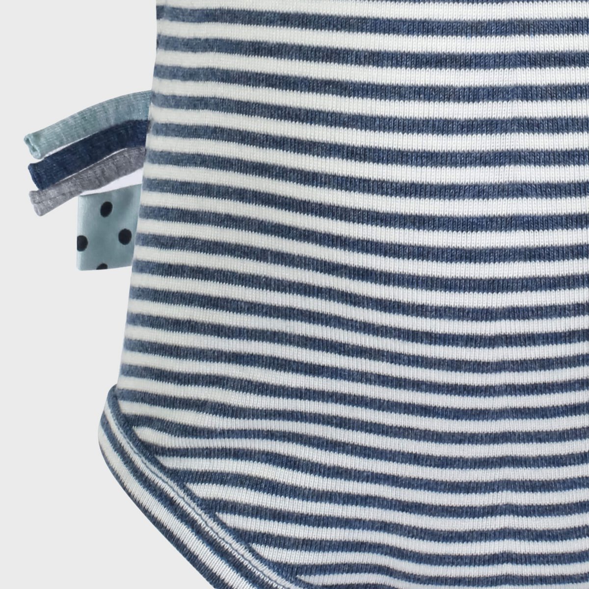 OrganicEra Bio-Baby-Kurzarm-Body, Indigo gestreift