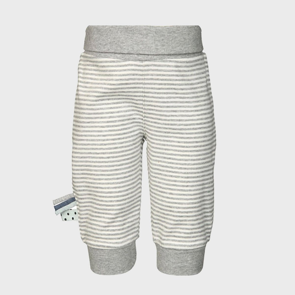 OrganicEra Bio-Babyhose mit Gummiband, grau gestreift
