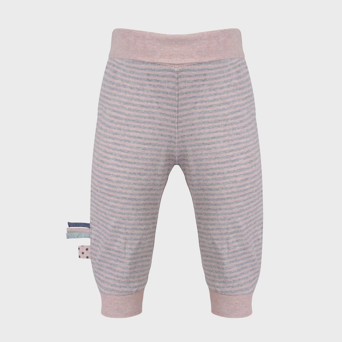 OrganicEra Bio-Babyhose mit Gummiband, rosa gestreift