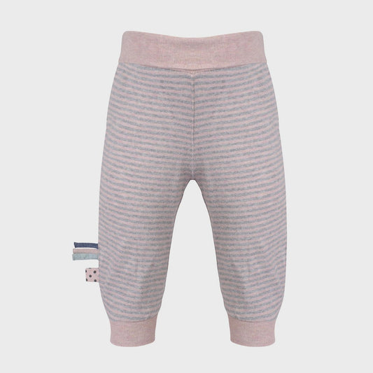 OrganicEra Bio-Babyhose mit Gummiband, rosa gestreift