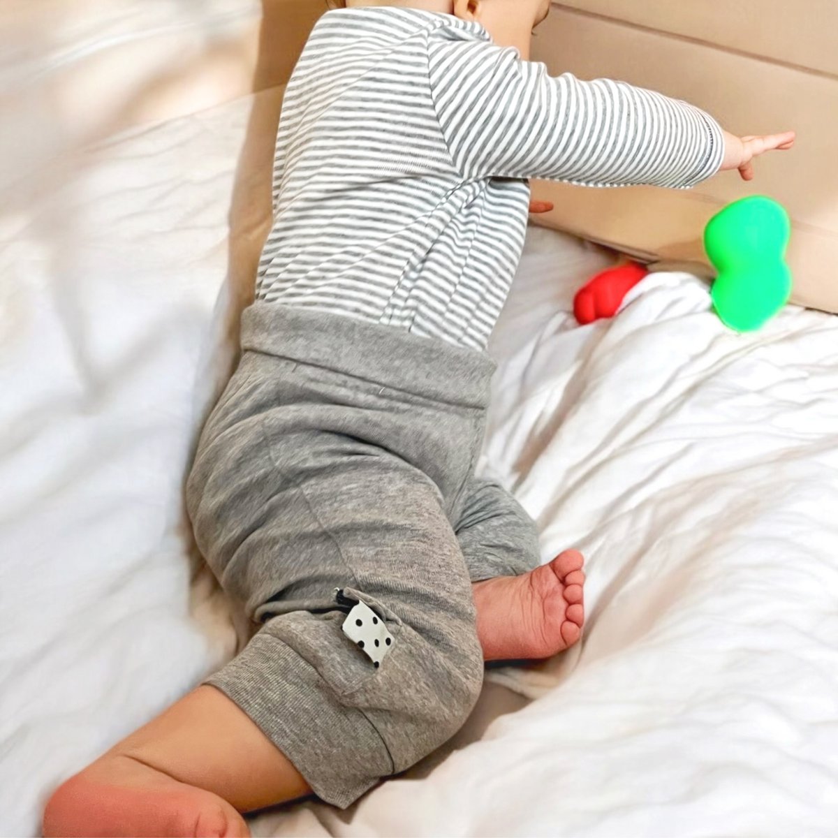 OrganicEra Bio-Babyhose mit Gummiband, Grau