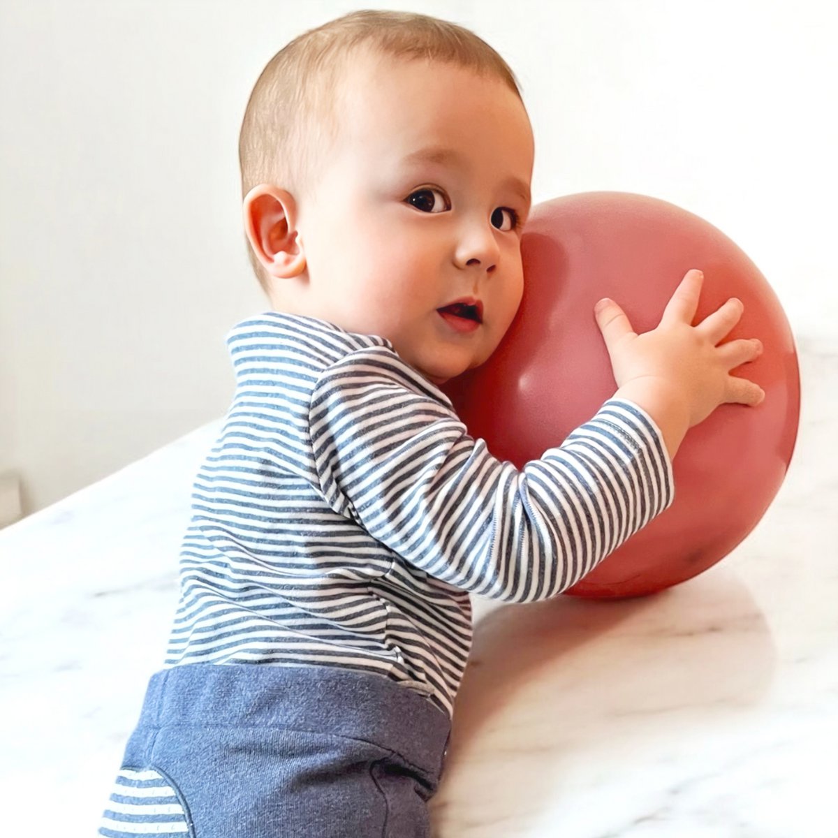 OrganicEra Bio-Baby-L/S-Body, Indigo gestreift