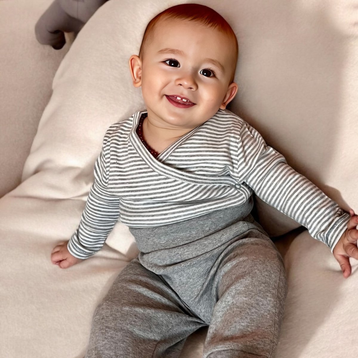 OrganicEra Bio-Babyhose mit Gummiband, Grau