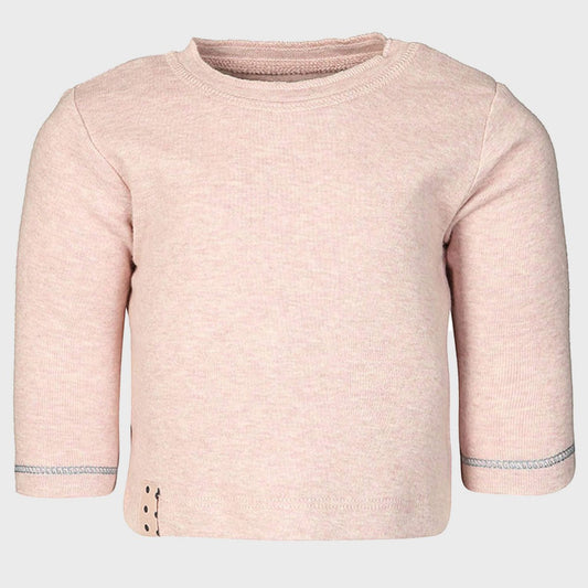 Bio Baby Langarmshirt Rosa Melange – 100% Bio-Baumwolle – Detailansicht 2