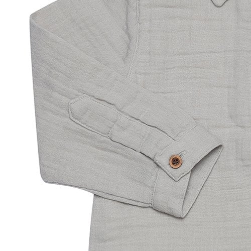 OrganicEra Jungen-Bodyshirt aus Bio-Musselin, Grau
