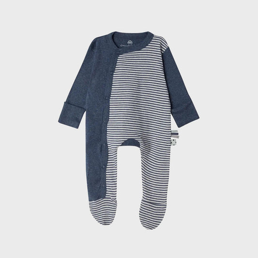 Bio Baby Erstlingsset 3-teilig Indigo – Body, Schlafanzug & Mütze – Detailansicht 2