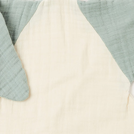 Bio Musselin Entenspielzeug Weiß Mint – Kuscheltier & Greifling für Babys – Detailansicht 2