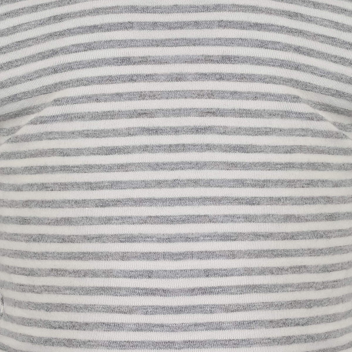 T-shirt body biologica da neonato a maniche lunghe a righe grigie realizzata in morbido cotone biologico