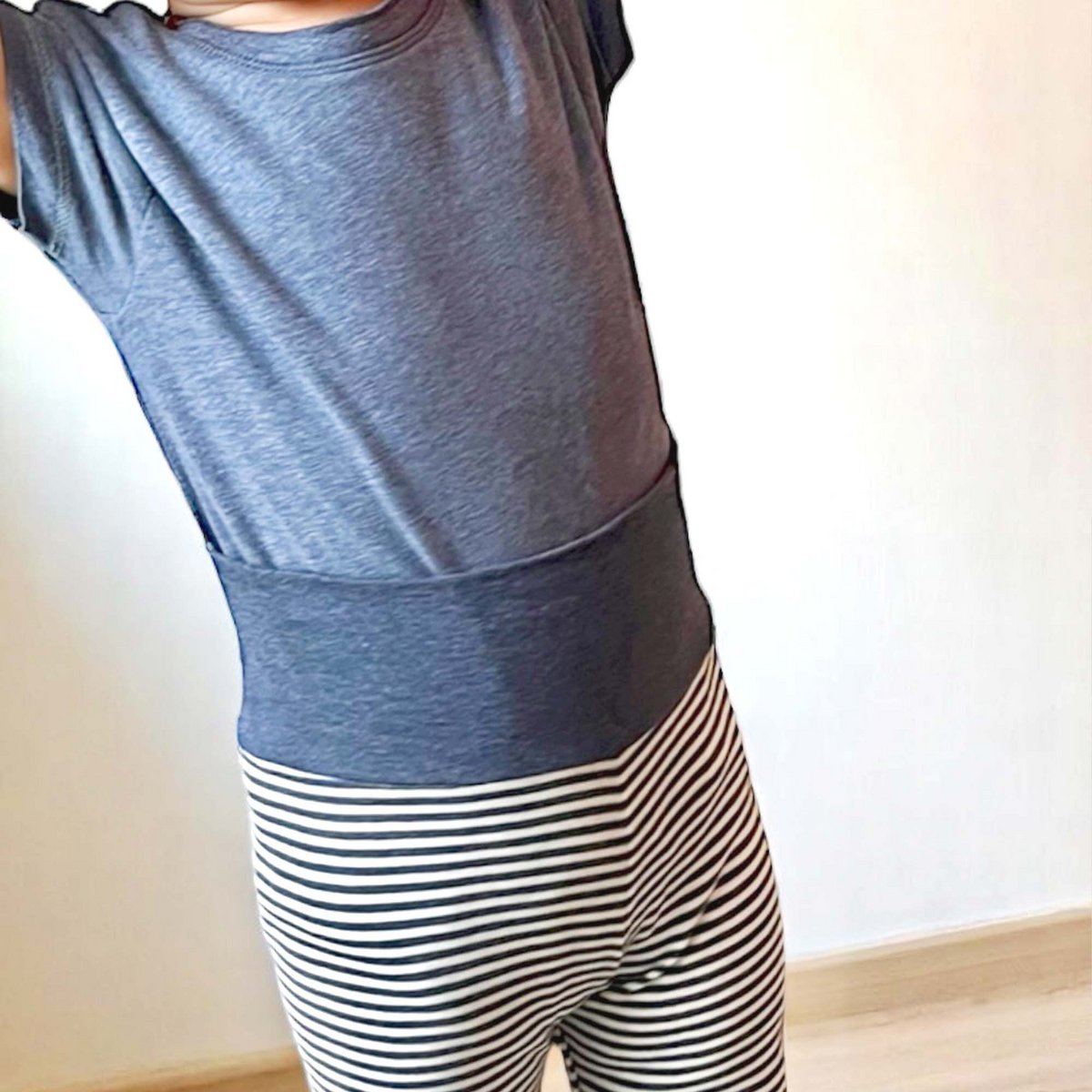 Leggings per neonati biologici a righe indaco | Morbido cotone biologico | Unisex, comodi & Elastico