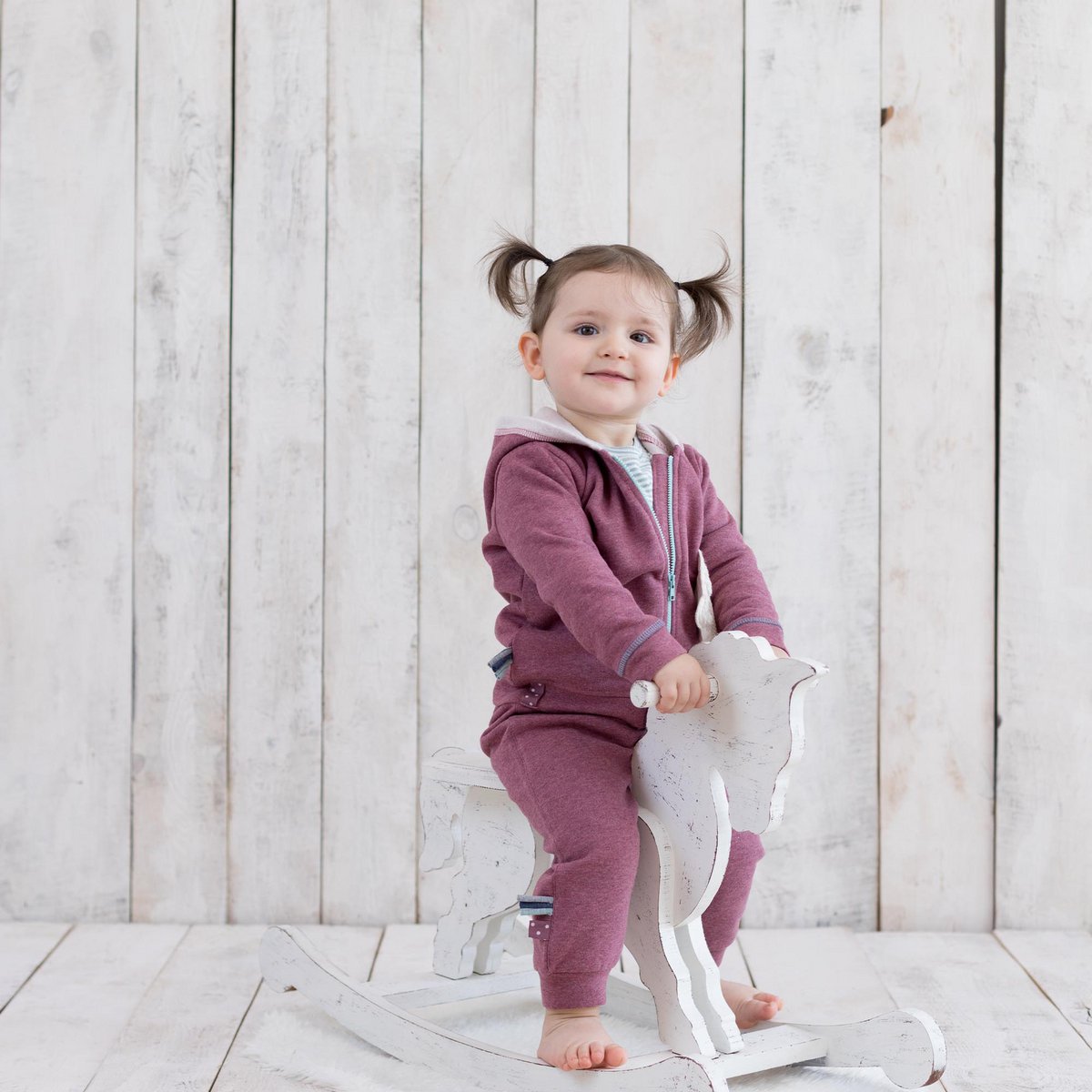 OrganicEra Bio-Baby-Kapuzenjacke, Bordeaux