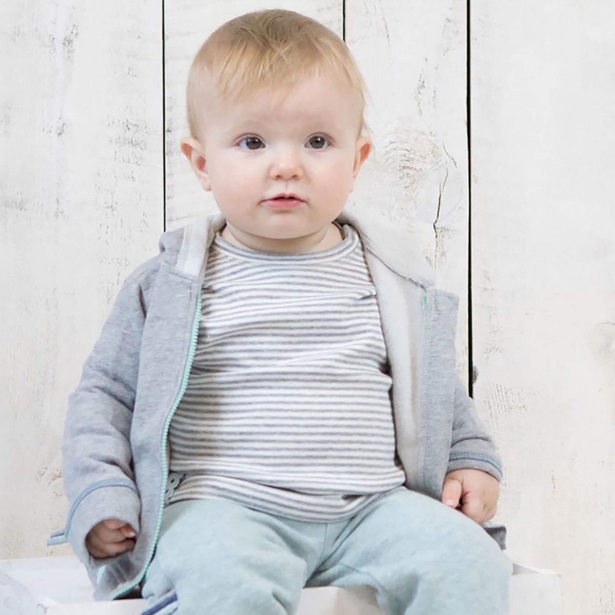 OrganicEra Bio-Baby-Kapuzenjacke, Grau